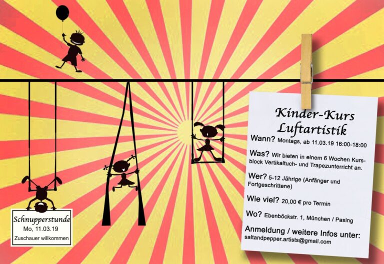Kinder Kurs Luftartistik (entfällt momentan)